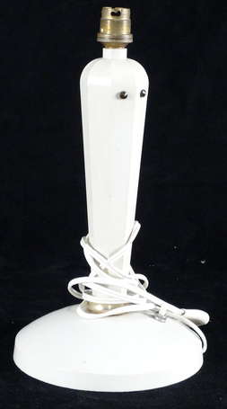 Pied de lampe Art Deco en bakelite blanche circa 