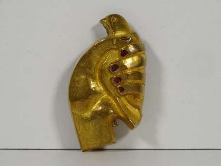 VAUTRIN Line (1913-1997) - Broche en bronze doré à