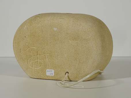 GALISSON Arsene - Lampe à poser ovoïde en pierre 