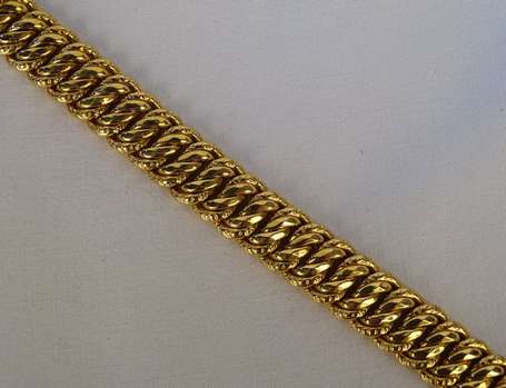 Bracelet maille américaine en or jaune 18K 