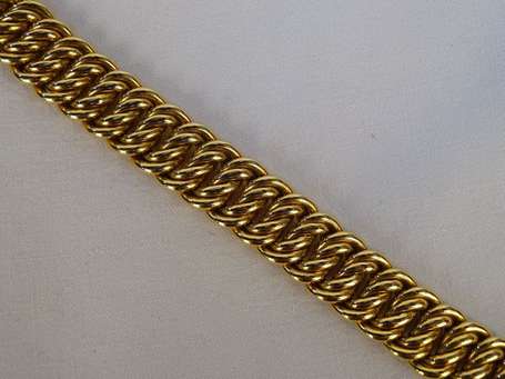 Bracelet maille américaine en or jaune 18K 