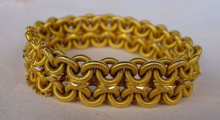 Bracelet à maille spiralée en or jaune 18K 
