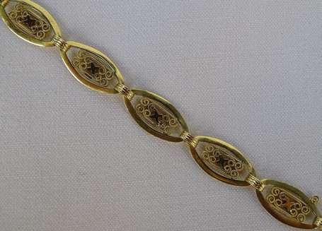 Bracelet en or jaune 18K (750°/00) à maillons 