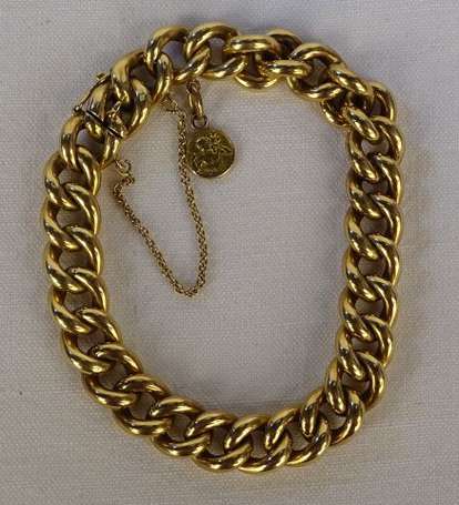 Bracelet maille gourmette en or jaune 18K 