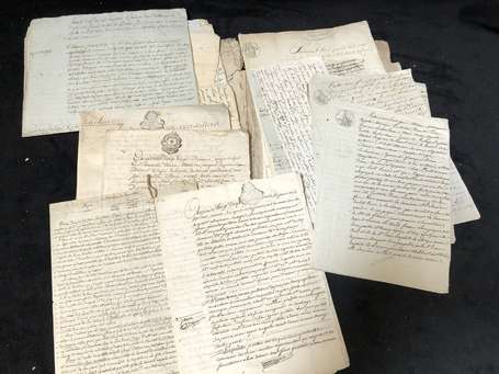 Vieux papiers - Un ensemble de manuscrits 18ème et