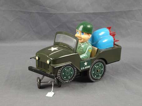 TM Japan - Jeep américaine , jouet à piles non 