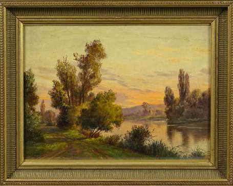 JACQUET A. XIX-XXe - La Seine en amont d'Elbeuf. 