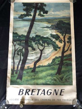 « Bretagne - chemin de fer français » - Affiche de