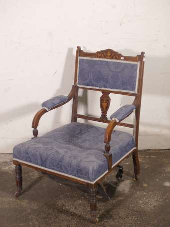 Fauteuil en placage de palissandre marqueté de 