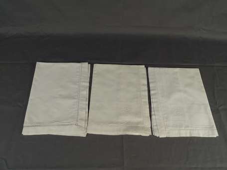3 taies d'oreiller rectangulaires ajourées, motifs
