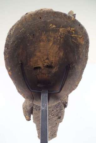 Ancien petit cimier de danse en bois dur fétiché 