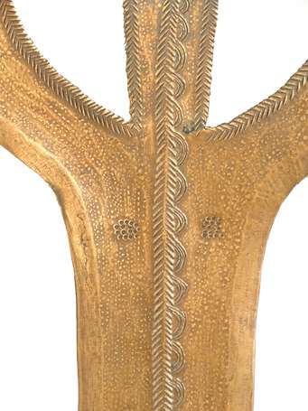 Grand et ancien couteau de notable en bois et 