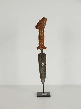 Ancien couteau miniature en bois et métal à la 
