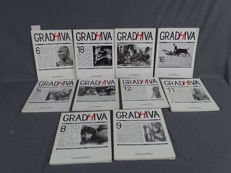 Lot de 10 revues 'Gradhiva' - Ethnographie et 