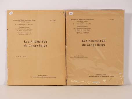Deux exemplaires : 'Les Allume-Feu du Congo Belge'