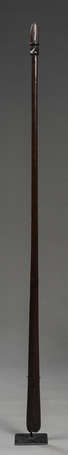 Ancien et élégant bâton de combat 'Taiaha' en bois