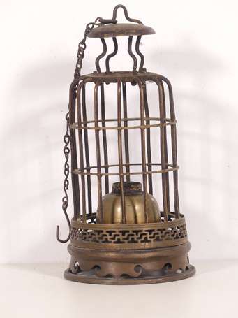 Ancienne lampe de fumeur d'opium du Nord Tonkin en