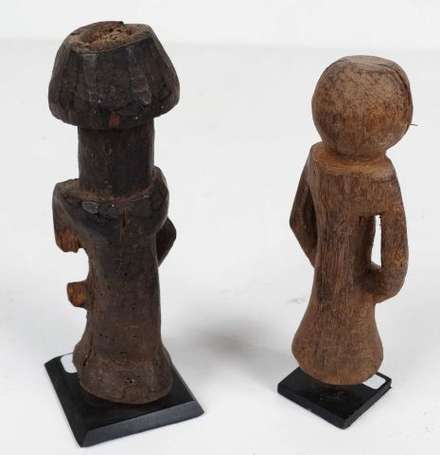 Deux micro-sculpture de 12 à 13 cm. Luba. R D 