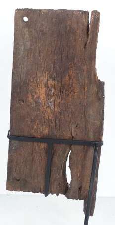 Ancien petit volet d'aération de grenier en bois 