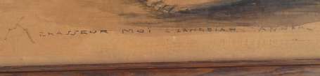 Ancienne aquarelle sur papier signée Henri Meque 