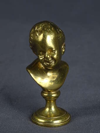 Sceau à cacheter en bronze doré à l'effigie d'un 