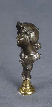 ANGLY (XIXe-XXe) - Sceau à cacheter en bronze 