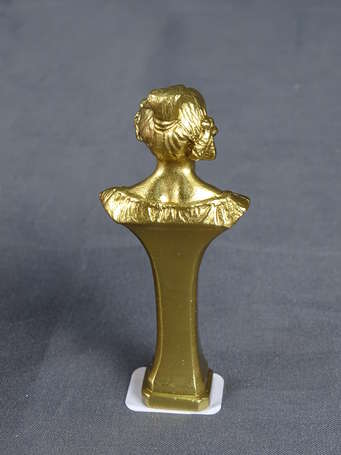 Sceau à cacheter en bronze doré à motif d'un buste