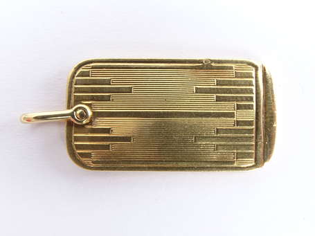 Pendentif rectangulaire en or jaune 18K (750°/00) 