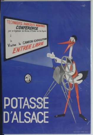 POTASSE D'ALSACE : Affiche lithographiée illustrée