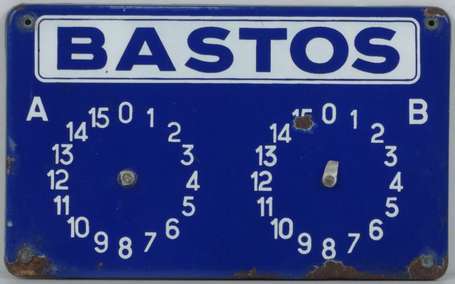 BASTOS Cigarettes : Compteur de points émaillé. 