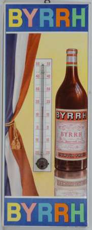 BYRRH : Thermomètre en glassoïd, illustré d'un 