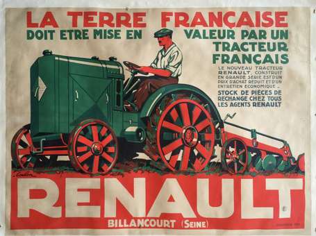 TRACTEUR RENAULT / Billancourt : Affiche 