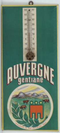 AUVERGNE Gentiane /Aveze : Thermomètre glassoïd. 