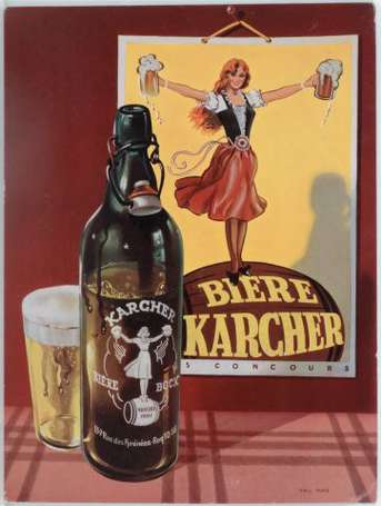 BIERE KARCHER à Paris : Panonceau illustré de la 