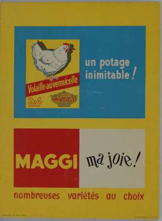 POTAGE MAGGI : 2 PLV : L'une illustrée d'un veau, 