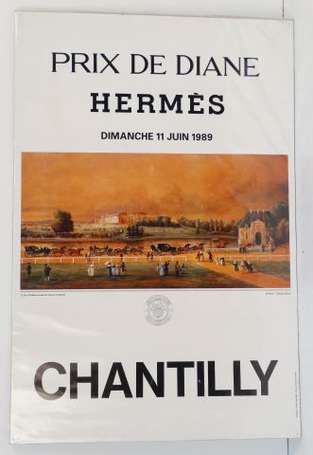 Affiche Le Grand Prix de Diane Hermès à Chantilly 