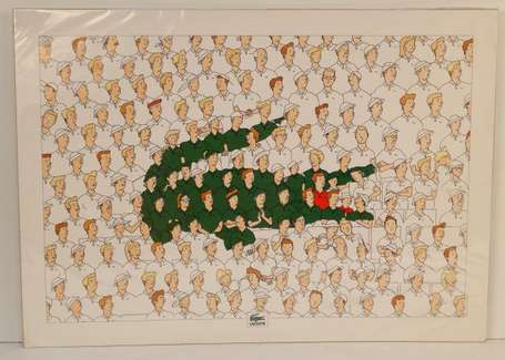 Grande affiche vintage Lacoste - Dim: 84 cm x 60 