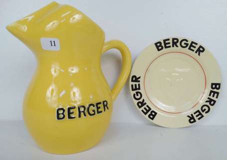 BERGER : Pichet 1/2 Litre, tampon en dessous. On y