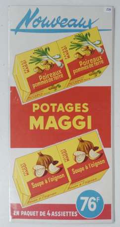 MAGGI Potages : Affiche lithographiée illustrée 