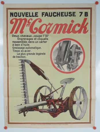MAC CORMICK Faucheuse 7B : Affiche lithographiée. 