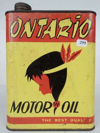 ONTARIO Motor Oil : Bidon d'Huile, patine d'usage,