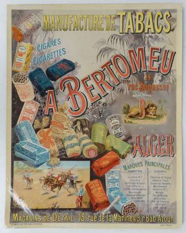 A.BERTOMEU Manufacture de Tabacs à Alger : Affiche