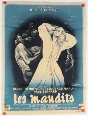 CINEMA : Les Maudits : Affiche lithographiée du 