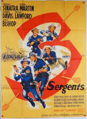 CINEMA : 3 Sergents : Affiche lithogaphiée du film