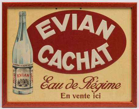 EVIAN CACHAT Eau de Régime : Panonceau estampé. Ca