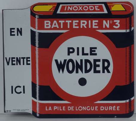 PILE WONDER : Plaque émaillée double-face à 