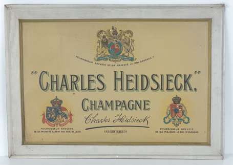 CHAMPAGNE CHARLES HEIDSIECK : Tôle lithographiée 