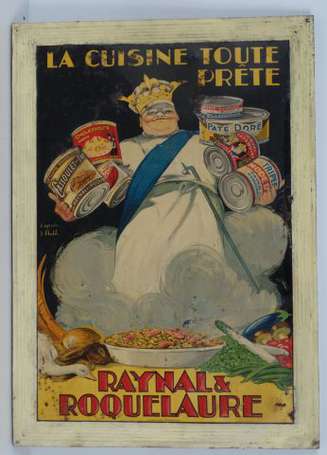 RAYNAL & ROQUELAURE : Tôle lithographiée signée J.