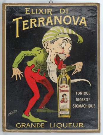 ELIXIR DI TERRANOVA Grande Liqueur : Panonceau 