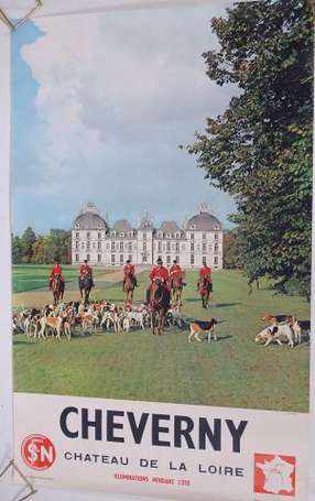 CHEVERNY Château de la Loire : Affiche illustrée 